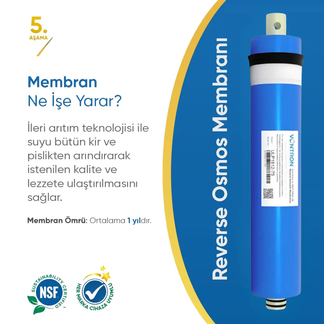 75 GPD Vontron Membran Filtre Tetsu Arıtma