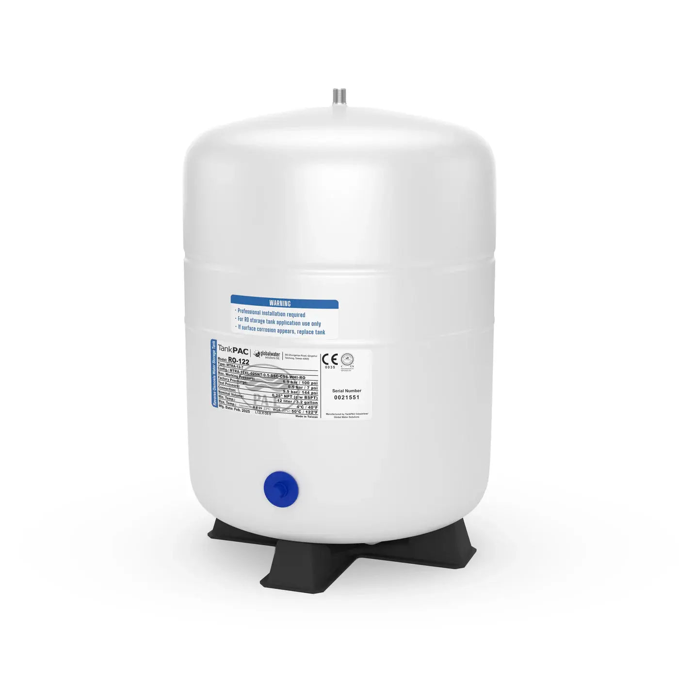 TankPac Pa-e 8 Litre Su Arıtma Depolama Tankı Tetsu Arıtma